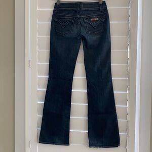 Hudson mid rise baby boot cut sz 27 dark jeans